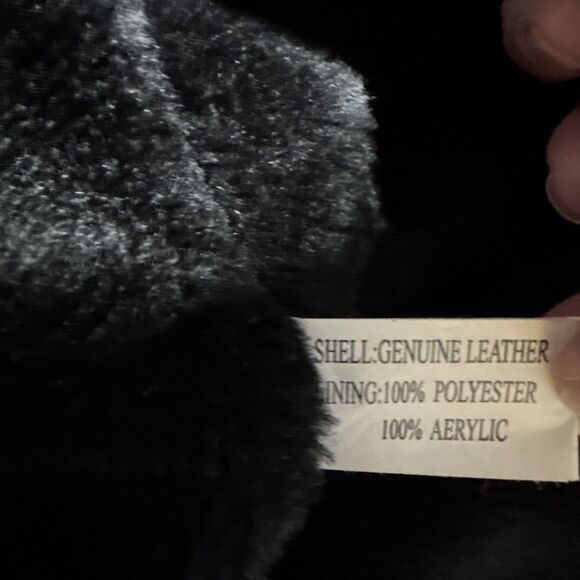 USA Flag Leather Bomber Jacket Men’s Medium USA Down The Sleeves Vintage Biker - Picture 9 of 16